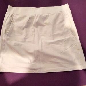 Talbots White Mini Skort with Pockets Size L